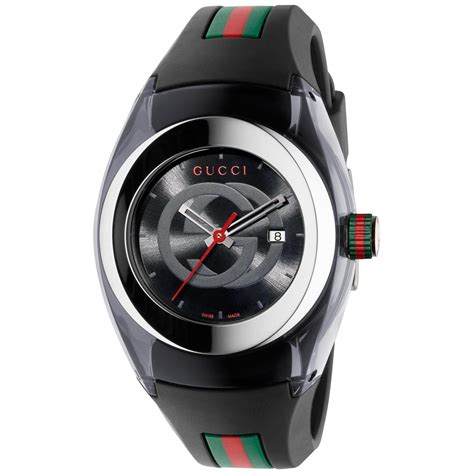 Black Gucci rubber wristwatch, excellent condition! Unique serial .